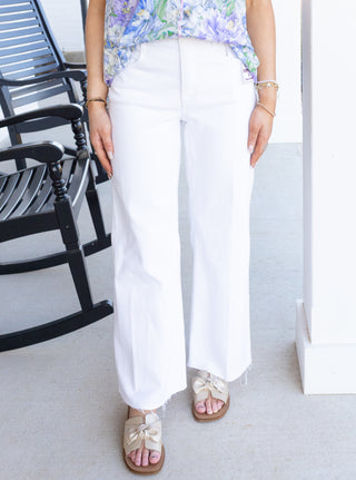 Olivia- Optic White High Rise Jeans