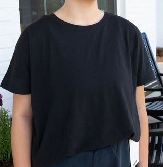 Favorite Fit Slouchy Athletic Top- Black