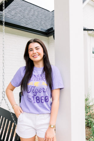 LSU Tigers Football Icon- Violet