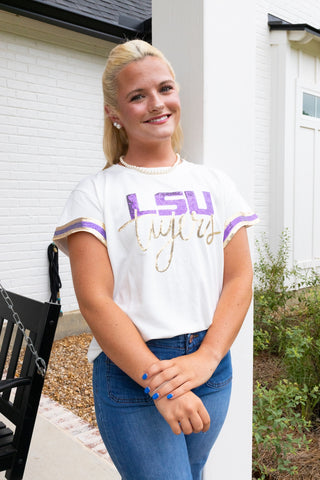 Shimmer LSU Tee