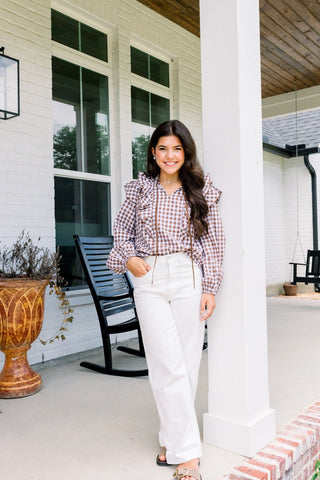 Chocolate Dreams Gingham Top