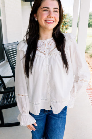 The It Girl Eyelet Lace Blouse