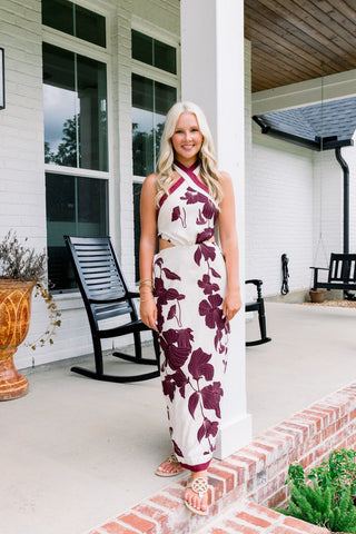 Scarlet Garden Maxi Dress