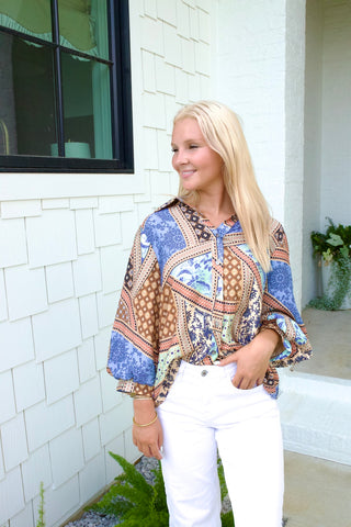 Craving Coffee Printed Blouse