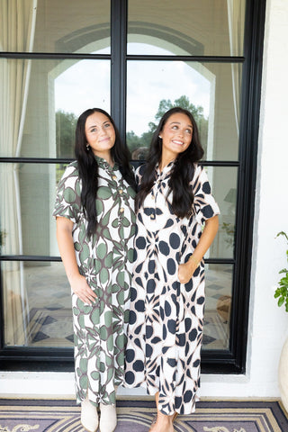 Tangy Black Print Dress