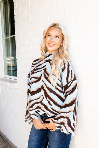 Blue Skies Tiger Sweater