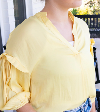 Full Heart Blouse- Pale Banana