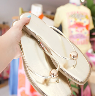The Ellie-Mae Gold Flip Flop