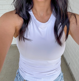 White Razorback Top