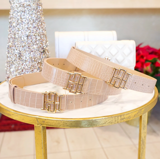 Bridgette Latte Snake Belt
